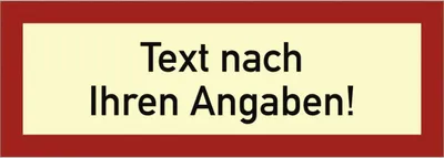 Produktbild von Dreifke® Brandschutzzeichen - Text nach Ihren Angaben, Folie, nachl., 160-mcd...