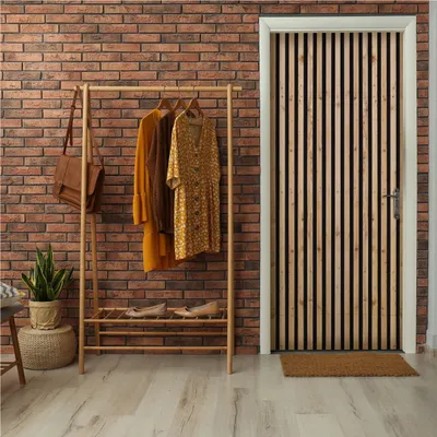 Obrázek produktu pro Dveřní tapeta dřevo vzhled dřeva desky - 91x211 cm jednodílné - netkané dveře plakát včetně vložit na zeď fototapety na dveře obývací pokoj kuchyně koupelna dveře samolepka dveře fólie odolné proti UV záření připraveno k instalaci