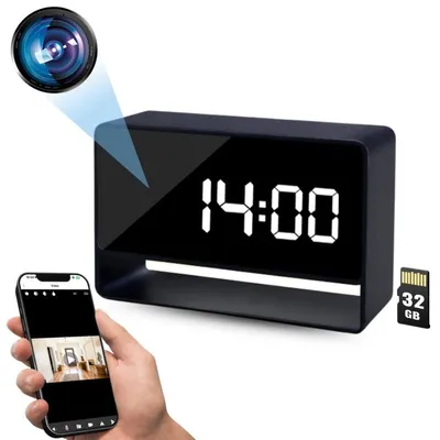 Produktbild von Mini Kamera Uhr iUni IP27 Mini, 32 GB, Full HD, 150°, Live-Anzeige auf dem Telefon