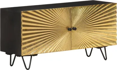 Image de Armoire TV 90x30x45 cm en bois massif de manguier