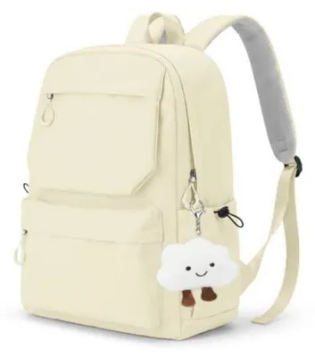 Produktbild von Schulrucksack Teenager Mädchen 15,6 Zoll Laptop Rucksack Weiß Casual Daypack
