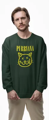 Produktbild von D&B Design Uni Pullover SWZN00009 Purrvana Waldgrün-Größe L