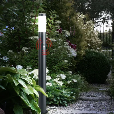Produktbild von LED Stehleuchte, Edelstahl , Bewegungsmelder H 110 cm