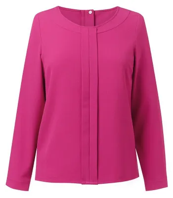 Produktbild von Brook Taverner - "Roma" Bluse für Damen Langärmlig LT4828 (54 DE) (Fuchsie)