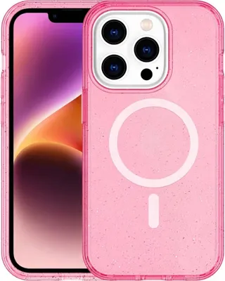 Obrázok produktu pre imoshion Sparkle Backcover s MagSafe pre Apple iPhone 14 Pro Max - Glitter Pink