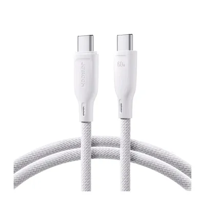Immagine prodotto di Cavo dati Joyroom SA34-CC3 USB-C - Cavo USB-C PD 60 W 480 Mbit/s 1 m - Bianco Cavo di ricarica
