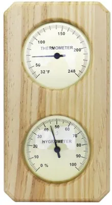 Productafbeelding van Binnenthermometer - Thermometer - Weerstation - Hygrometer - Waterdichte wandthermometer en hygrometer - Geschikt voor badkamer, sauna, babykamer