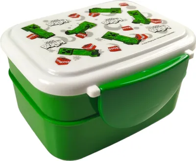 Image de Minecraft Creeper & TNT Fermeture à clip Boîte à repas bento empilable avec couverts
