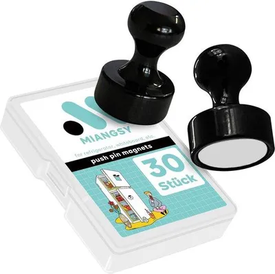 Zdjęcie produktu dla Silne magnesy do tablic magnetycznych, lodówek, biur, szkół, czarne