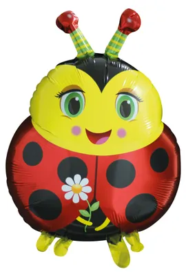 Produktbild von Marienkäfer Folienballon 38 x 50 cm für Geburtstage - Einheitsgröße