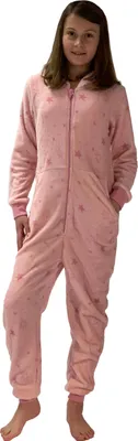 Produktbild von Mädchen Jumpsuit Overall Schlafanzug Onesie – Sterne Optik – 281 467 97 954 ; rosa , 152