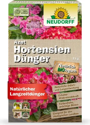 Produktbild von Neudorff  - Azet HortensienDünger 1 kg mit 100 Tagen Langzeitwirkung
