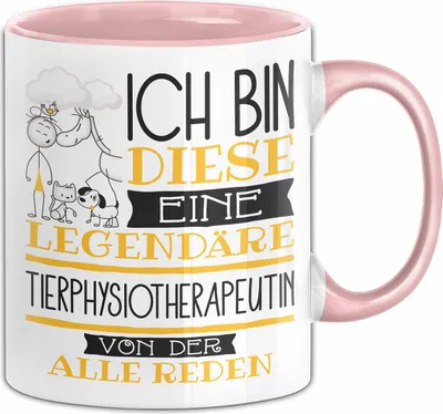 Produktbild von Tierphysiotherapeutin Tasse Geschenk Ich Bin Diese Eine Legendäre Tierphysiotherapeutin Von Der Alle Reden Geschenkidee Geburtstag Weihnachten (Rosa)