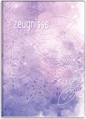 Zdjęcie produktu dla Teczka na świadectwa itenga z motywem mandali w stylu akwareli, format DIN A4