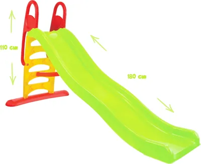 Immagine prodotto di Scivolo per bambini Mochtoys 12601 lunghezza scivolo 198 cm, scivolo acquatico, fino a 50 kg verde
