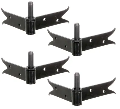 Produktbild von Alberts 4 x Eck-Kloben, 140 x 120 mm, zum Anschrauben, Dornmaß Ø14 mm, schwarz