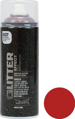 Produktbild von Glitter Spray Rot Montana Glitzerspray Weihnachtsrot Lack Metallic 400ml