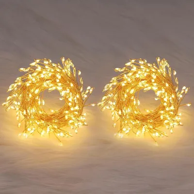 Lichtsnoer 10 m, 600 LEDs, warmweiß, IP44, mit Fernbedienung und Timer