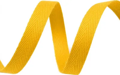 50m Köperband 10mm breit mango