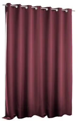 Zdjęcie produktu dla Zasłona zaciemniająca w kolorze bordowym z oczkami, 295 x 245 cm, wyjątkowo szeroka, nieprzezroczysta zasłona
