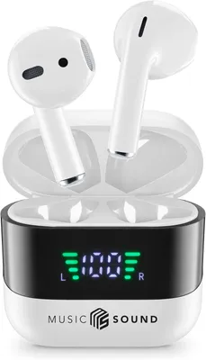 Produktbild von Bluetooth Kopfhörer Kabellos, In Ear Ohrhörer mit LED Display, 30 Std Akkulaufzeit, Touch-Steuerung, Automatisches Pairing, USB-C Ladecase
