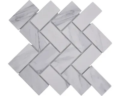Produktbild von Keramikmosaik CIM HB CR Fischgrät Carrara 27,4x27,9cm