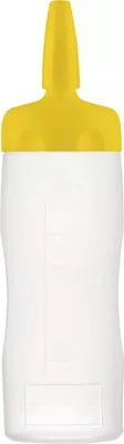 Obrázok produktu pre Fľaša na stláčanie ARAVEN, LDPE, ø: 70 mm, výška: 193 mm, objem: 0,35 l, žltá