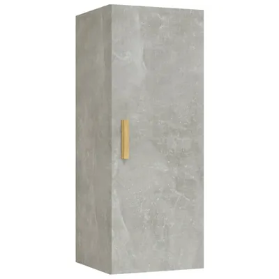 Image de vidaXL Armoire murale gris béton 34,5x34x90 cm Bois composite