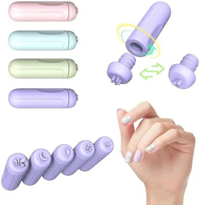 Obrázek produktu pro Silikonová sada razítek na nehty pro nail art, 5 různých vzorů, razítka s motivem květin, sada razítek