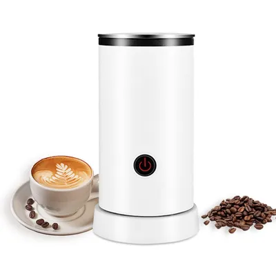 Produktbild von 4 in 1 Elektrischer Milchaufschäumer , 600 W, Heiß- und Kaltfunktion, 240 ml Milchschaum für Latte, Cappuccino und heiße Schokolade,Weiß