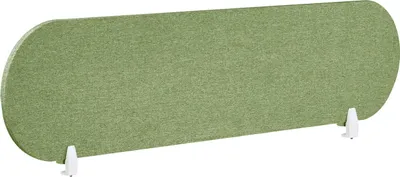 Produktbild von BELIANI Schreibtisch Trennwand Grün Stoff PET Kunststoff 160 x 40 cm zum Klemmen Befestigungsklammern Schallschutz Sichtschutz Büro Home Office