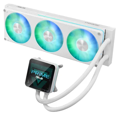 Image de ASUS PRIME LC II 360 ARGB LCD WHT Prozessor All-in-One-Flüssigkeitskühler 12 cm Weiß 1 Stück(e)
