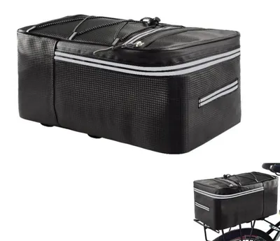 Immagine prodotto di Borsa da bicicletta da 12 litri, impermeabile, per il portapacchi posteriore, con elementi riflettenti, regolabile