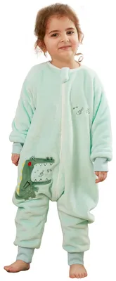 Produktbild von Kinder-Schlafsack mit Füßen Flanell Tiere Winter 1-6 Jahre