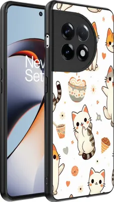 Produktbild von Smartphonica Telefon Fall geeignet für OnePlus 11R mit Katze drucken - TPU zurück Abdeckung Fall Katze Design