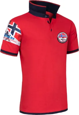 Zdjęcie produktu dla Nebulus Poloshirt PARAS Herren, Koszula, Bluza, Polo, P4011 - Herren, rot-navy, L