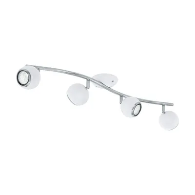 Immagine prodotto di Plafoniera Moderna Bimeda 4 Luci Acciaio Bianco E Cromo