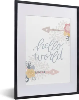 Produktbild von MuchoWow® MuchoWow® Gerahmtes Poster Zitat - Kinder - Jungen - Mädchen - Baby 30x40 cm - Poster mit zchwarzem Bilderrahmen - Wandposter Schlafzimmer