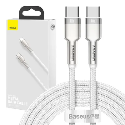 Zdjęcie produktu dla Kabel USB-C do USB-C Baseus Cafule, 100W, 2m (biay)
