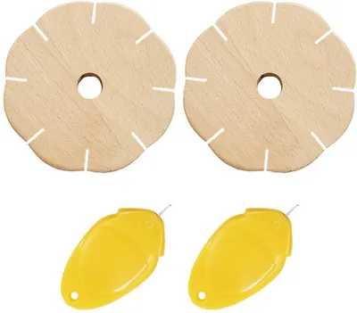 2-teiliges Holz-Seilschneidegerät mit 2 Kreuzstangen für Armbänder und DIY-Projekte