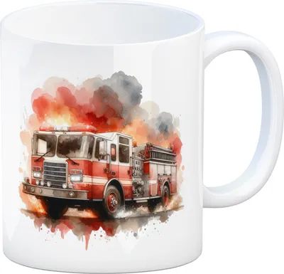 Produktbild von Feuerwehrfahrzeug Kaffeebecher