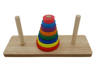 Produktbild von Stapelspiel Holzspielzeug Stapel & Sortieren Brett Kleinkind Lernspielzeug