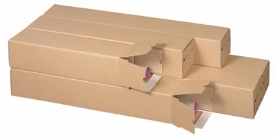Produktbild von 10x Versandhülsen 1005x105x105mm PLAN BOX braun quadratisch mit Selbstklebeverschluss & Aufreißfaden