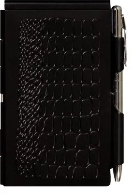 Imagen del producto de Cuaderno con apariencia de cuero de cocodrilo , tamaño 3 x 4 1/4 pulgadas, ideal para oficina y escuela