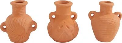Produktbild von Mini-Tonvasen, 3er-Set Höhe ca. 3,4 cm.
