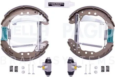 Produktbild von HELLA Bremsensatz Trommelbremse Hinten für VW GOLF III (1H1) 8DB 355 005-201