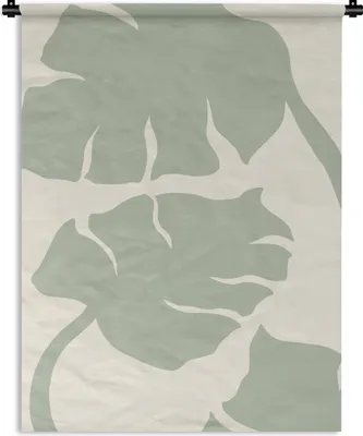Produktbild von MuchoWow® Wandteppich Wandbehang Monstera - Blätter - Grün - Pflanzen 150x200 cm Tapisserie Dekoration Wandtuch - Wandaufhängung - Moderner