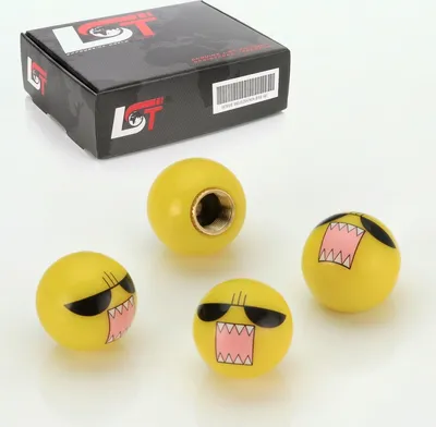 Produktbild von 4x Ventilkappen Reifenventil Kappe Smiley Ärger Sonnenbrille für HONDA SUZUKI