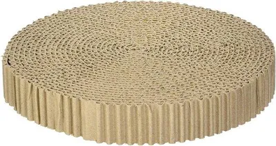 Produktbild von Famanu Kratzpappe 37,6x36x4,4 cm - Wiederverwendbare Kratzmat für Wohnungskatzen - Natürliches Material