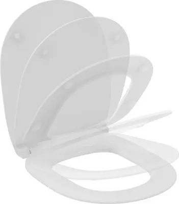 Zdjęcie produktu dla Ideal Standard CONNECT Deska sedesowa z pokrywą, zawiasy ze stali nierdzewnej Płaska biel